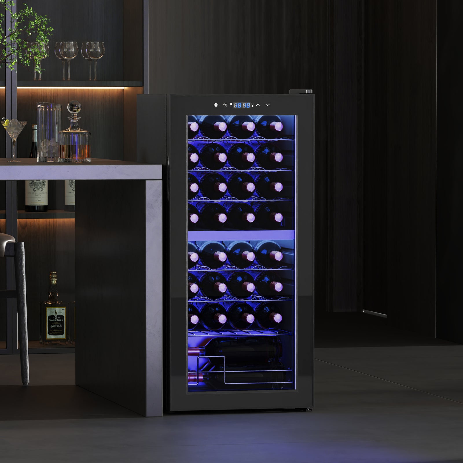 86l Dual Zone Wine Cooler Adjustable Temperature Control