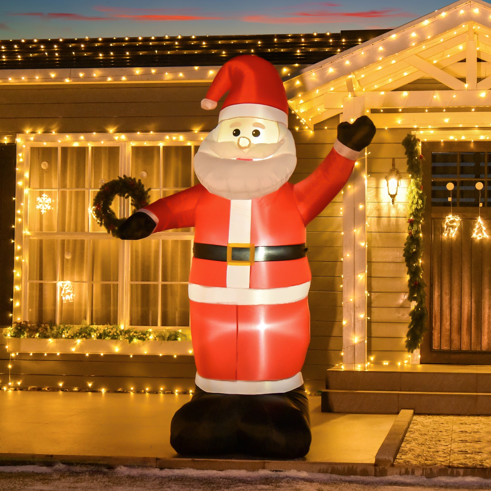 Inflatable 8ft Tall Santa Claus Xmas Decor Airblown Yard