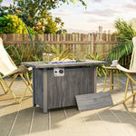 50000 Btu Gas Fire Pit Table, Dark Grey