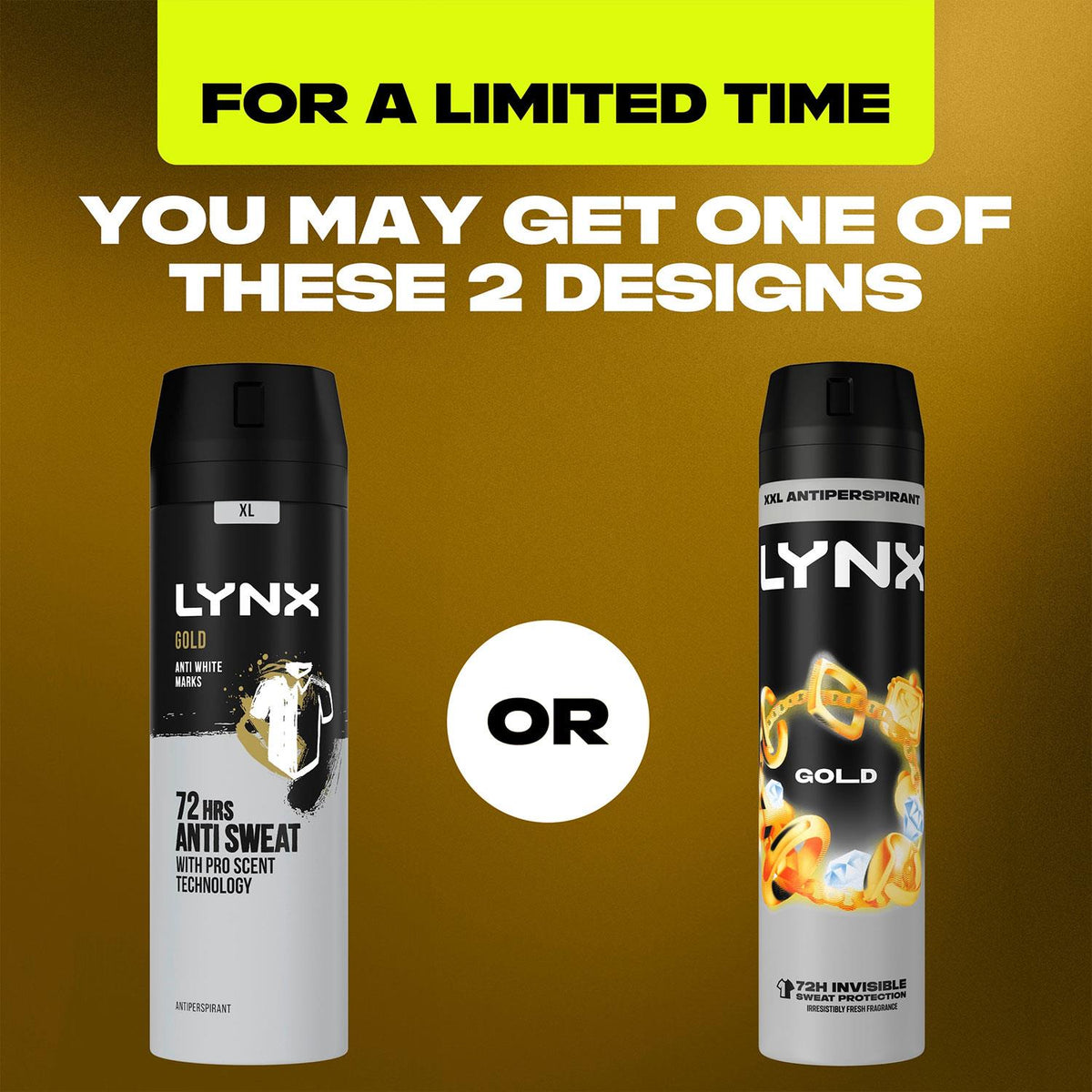 Xxl Anti-perspirant Deodorant Body Spray Gold 72h Protection 250ml | Set of 36