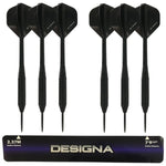 Axis Sisal Dartboard Set With Surround, 6 Steel Tip Darts & Oche | One Size | Black
