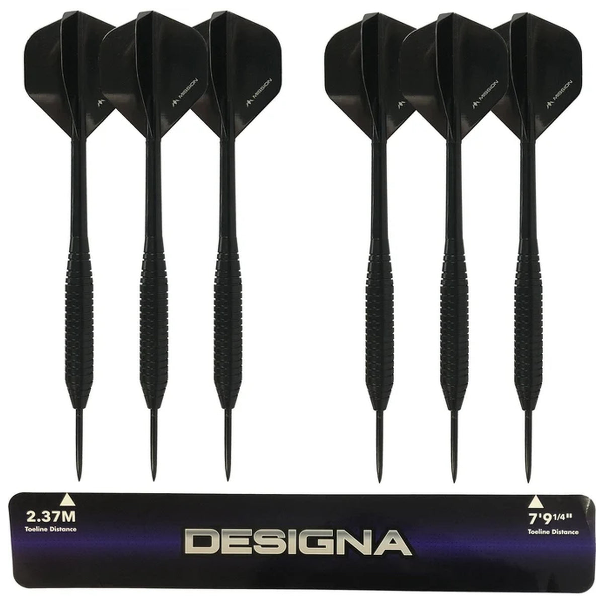 Axis Sisal Dartboard Set With Surround, 6 Steel Tip Darts & Oche | One Size | Black