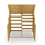 Outdoor Spruce Wood Garbage Can Garden Storage Shed