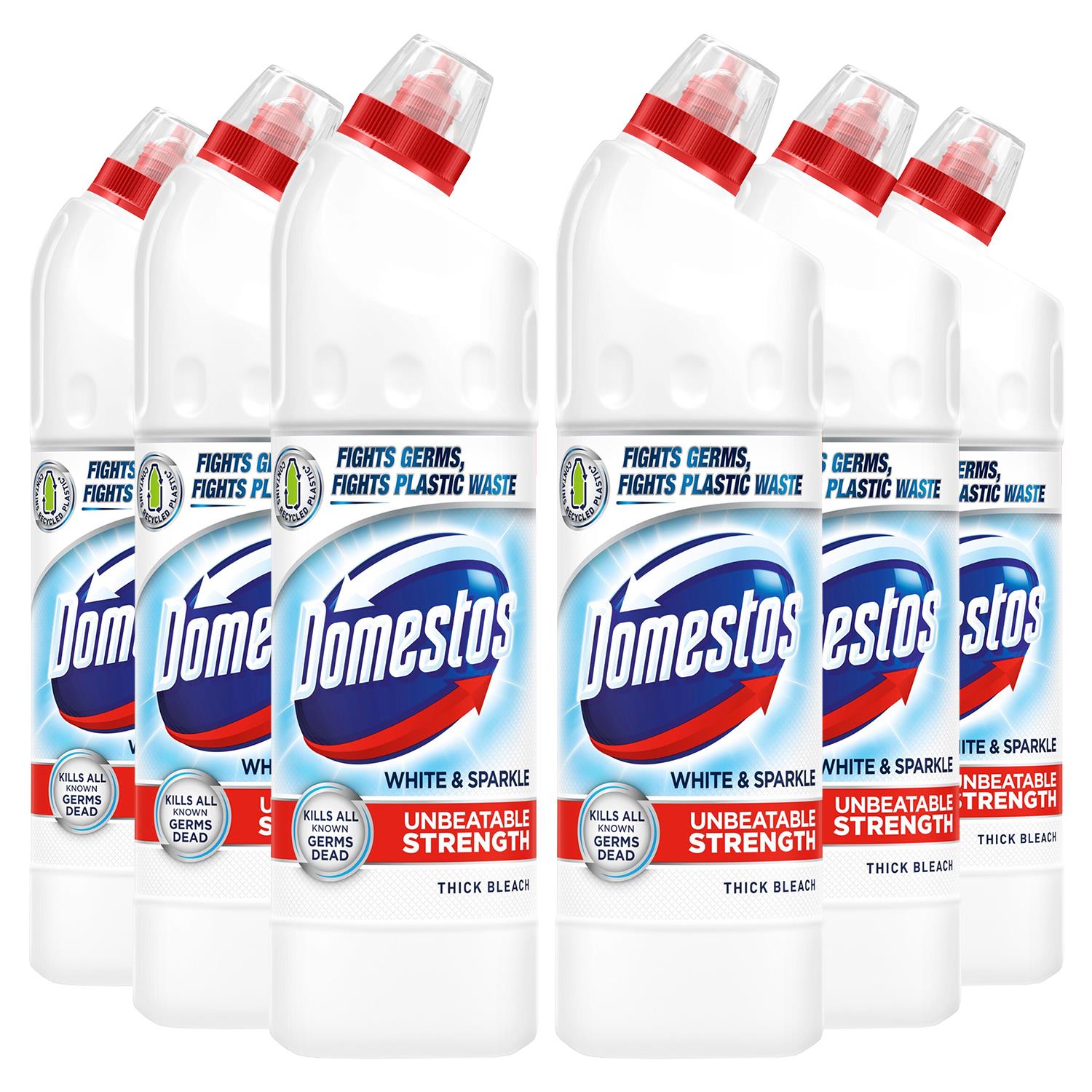 Thick Bleach White & Sparkle Disinfectant Multi-purpose Cleaner,6x750ml