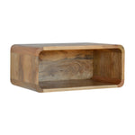 Solid Wood Wall Mounted Open Bedside