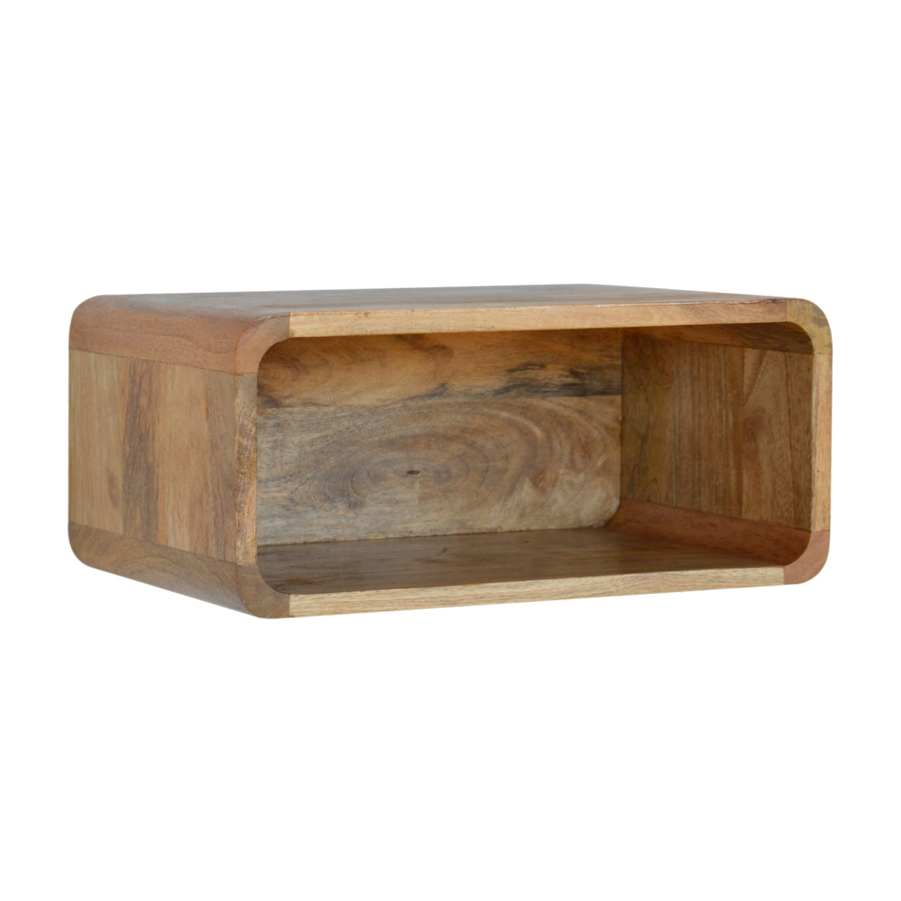 Solid Wood Wall Mounted Open Bedside