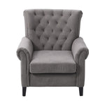 Tufted Upholstered Wingback Armchair– Elegant Accent Chair | Grey