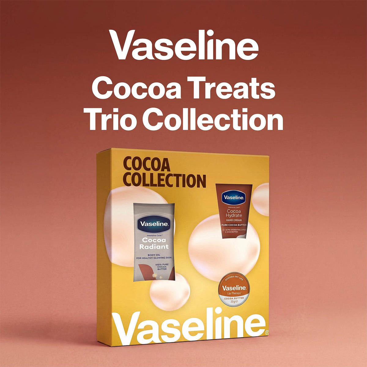 Cocoa Treats Trio Gift Set: Oil, Cream & Lip Balm | Set of 3