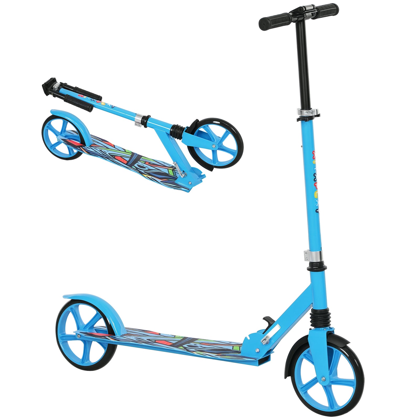 Kids Scooter, Foldable Kick Scooter W/ Adjustable Handlebar | Blue