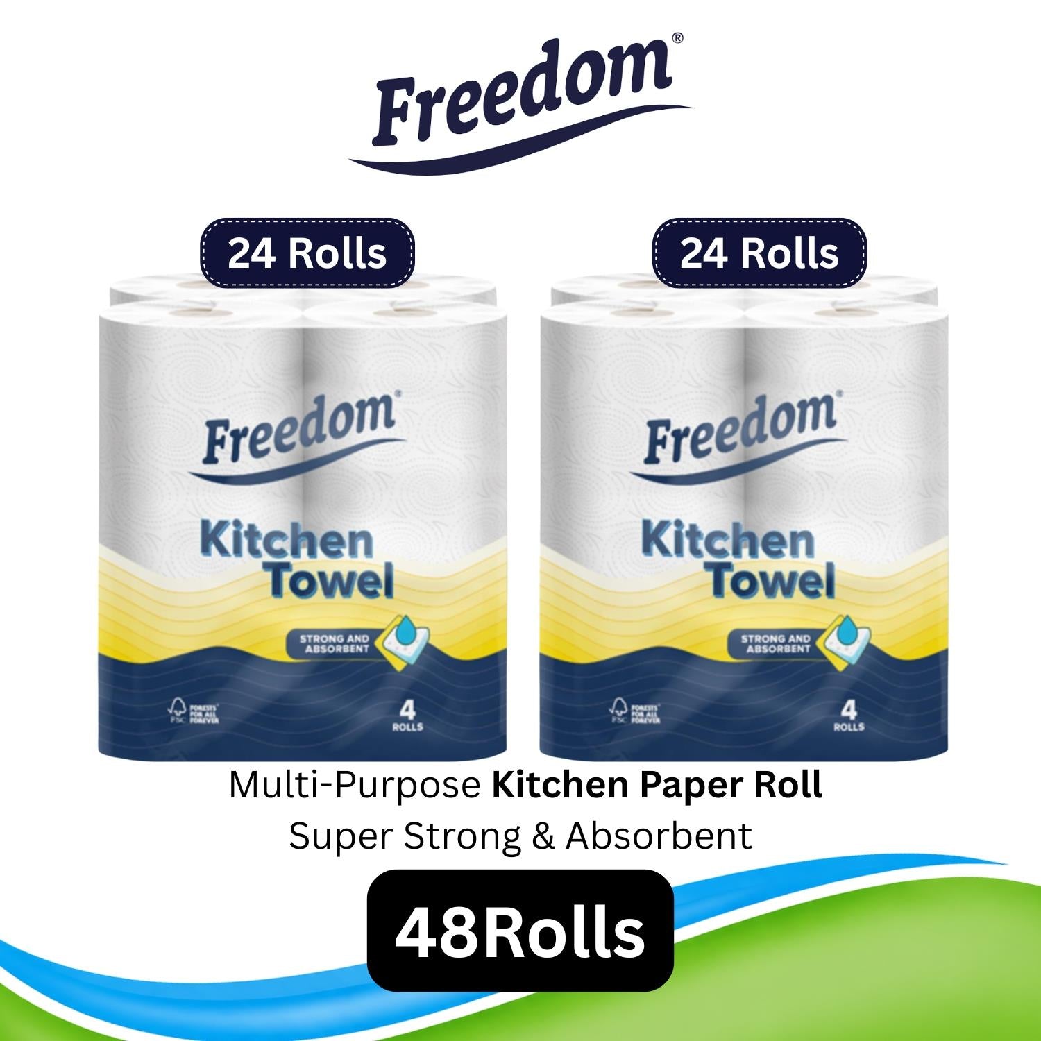Rhino Kitchen Paper Towels | 48 Rolls