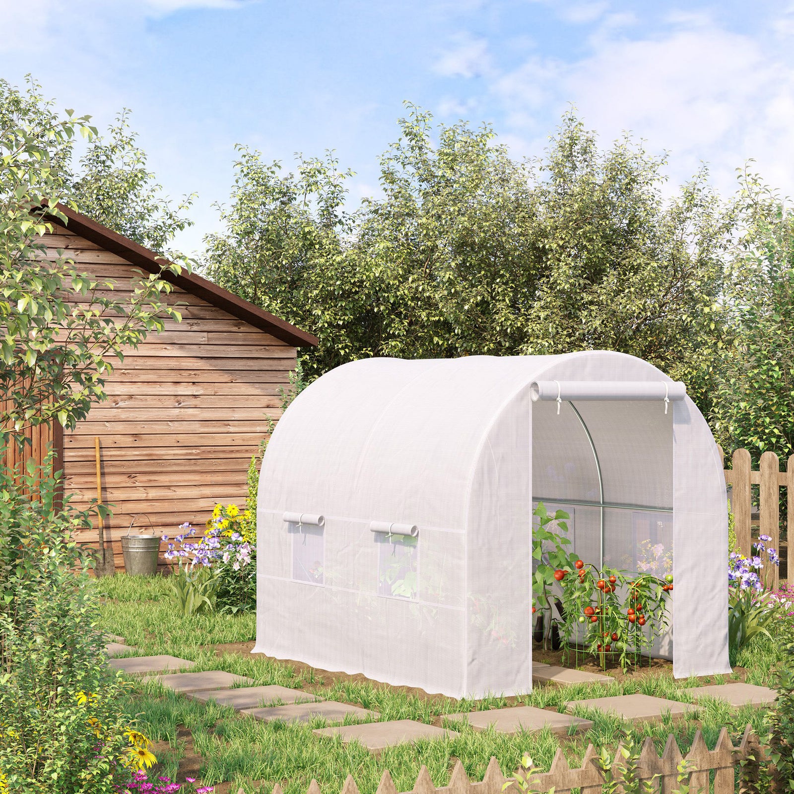 Garden Greenhouse Polytunnel 2.5lx2w M