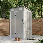 4 X 3ft Metal Garden Storage Shed With Lockable Door | Light Grey