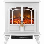 Free Standing Electric Fireplace Stove Led Fire Flame Effect | White