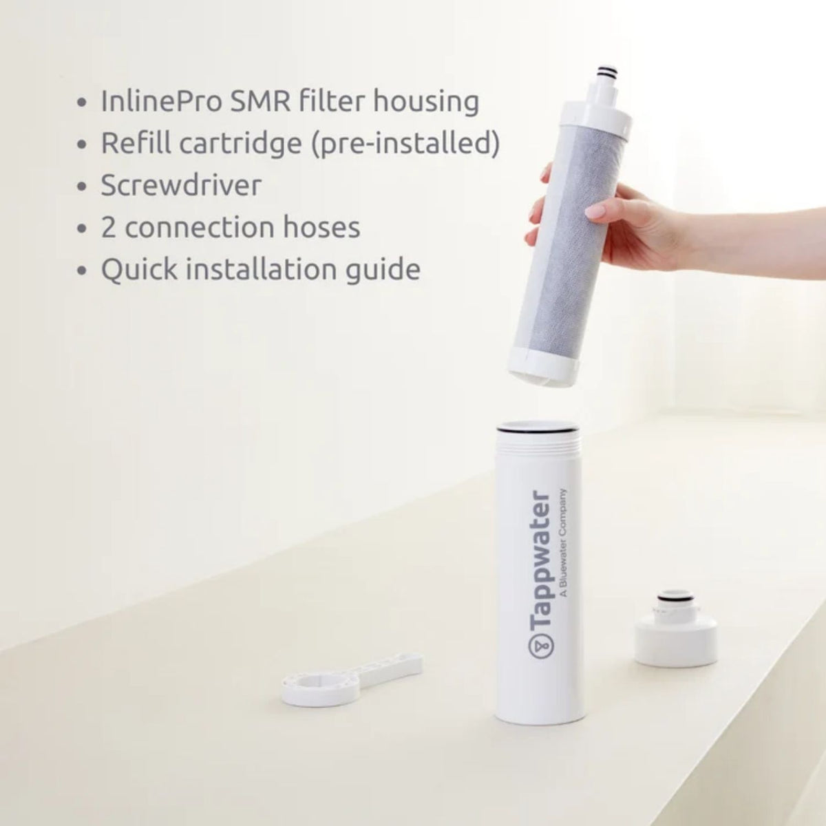 Tappwater Inline Pro Smr Under-sink Water Filter With 5-in-1 Advanced Filtration