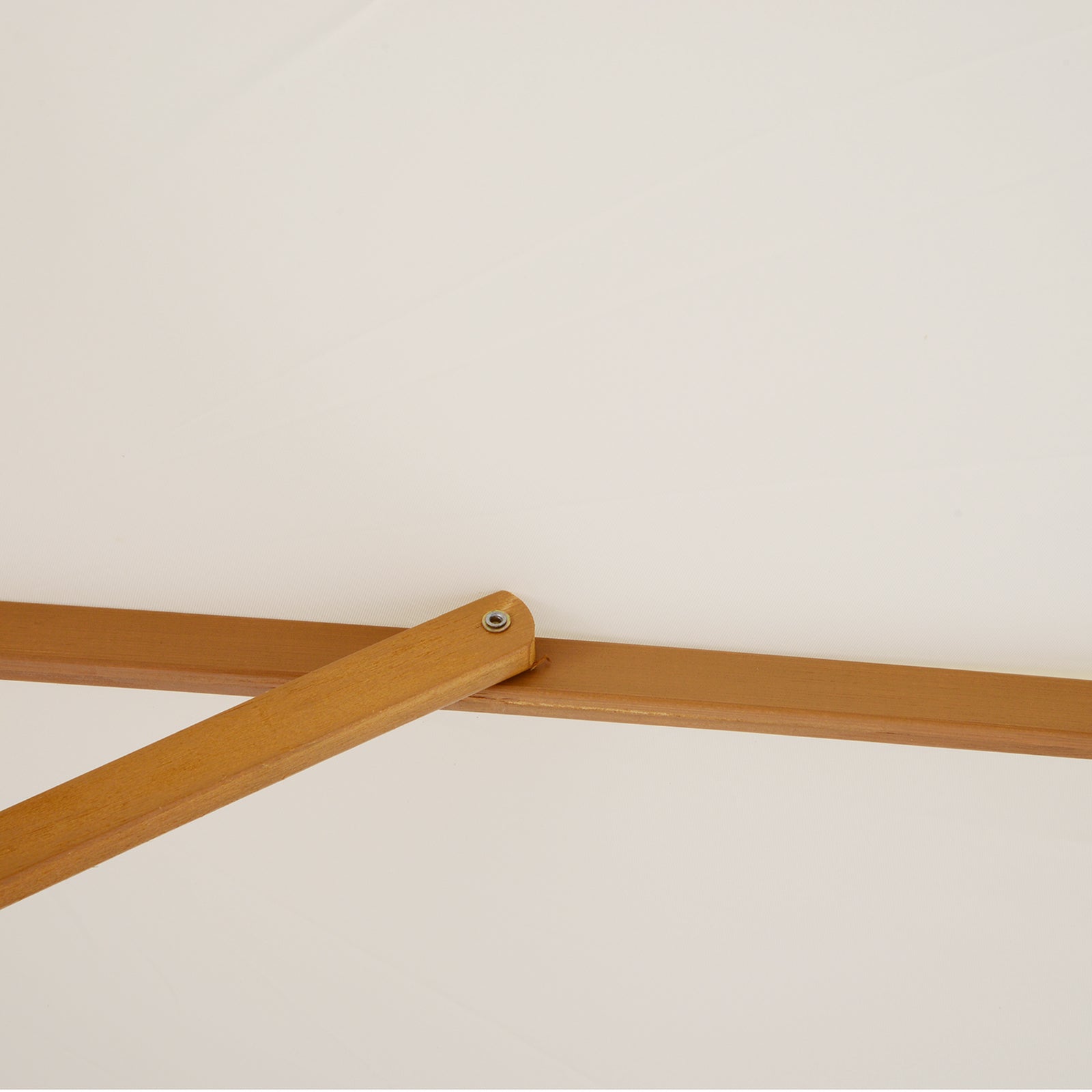 2.5m Wood Garden Parasol Sun Shade | Cream