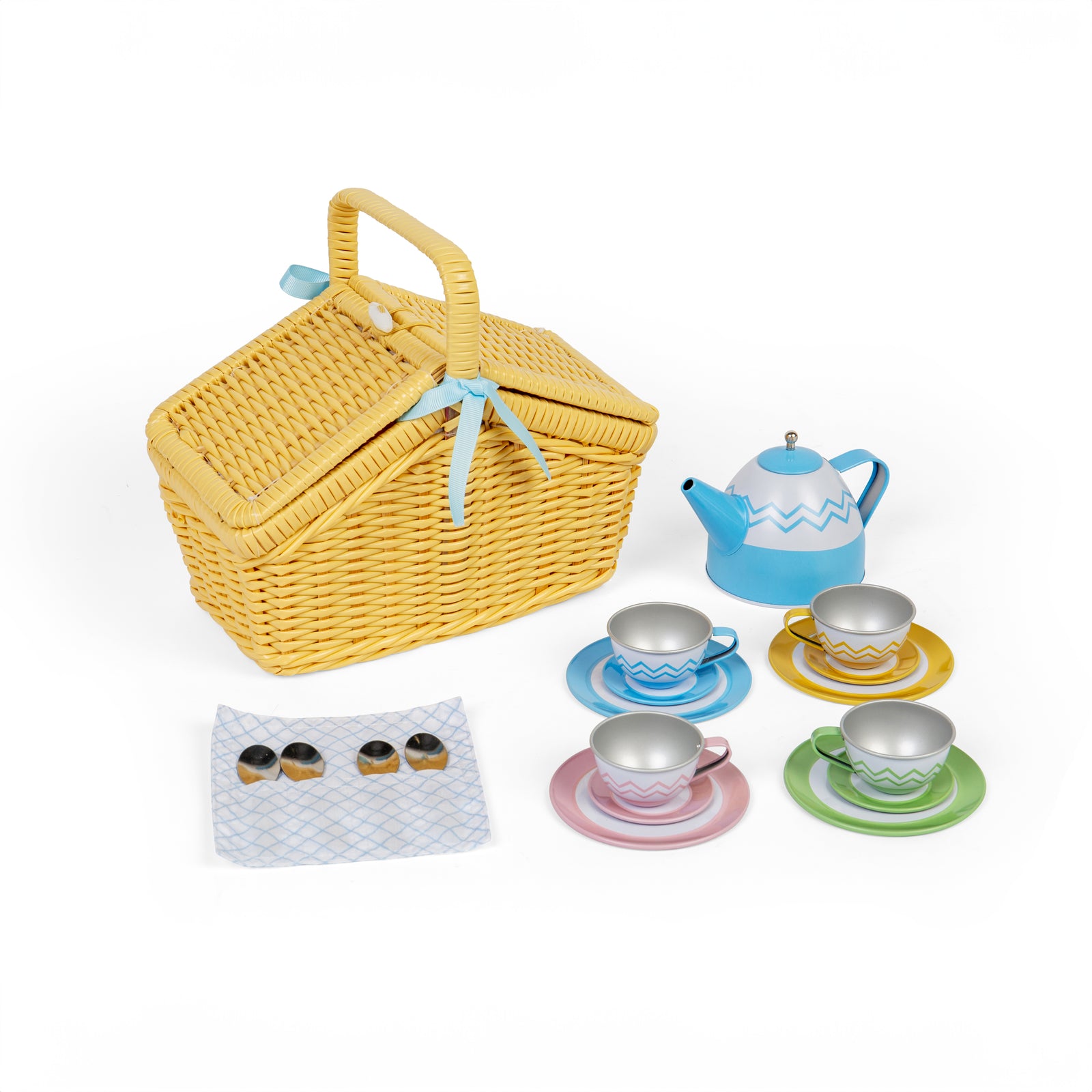 Children's Picnic Set In Basket