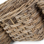 Rattan Rectangular Grey Rattan Storage Baskets | Set-of-3