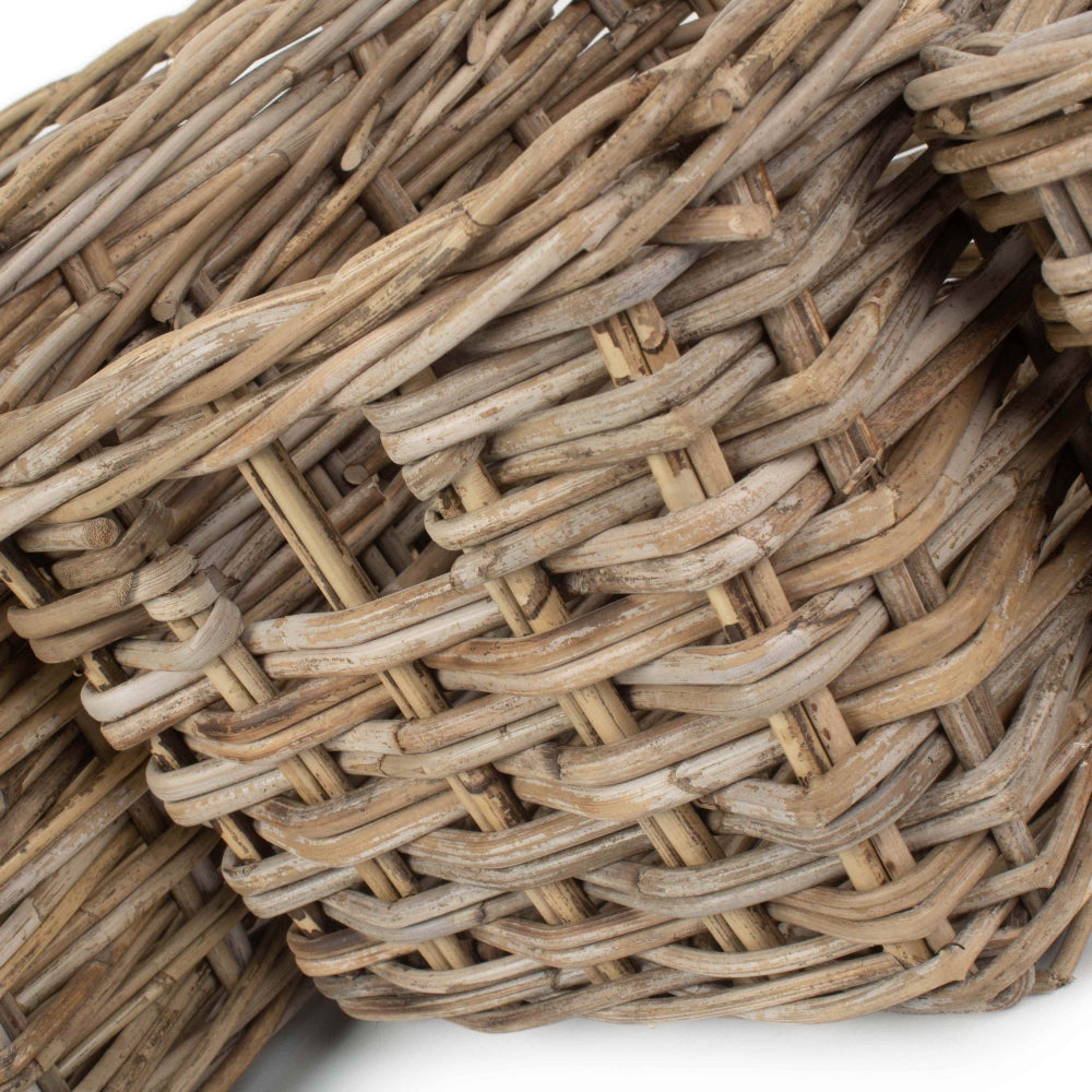 Rattan Rectangular Grey Rattan Storage Baskets | Set-of-3