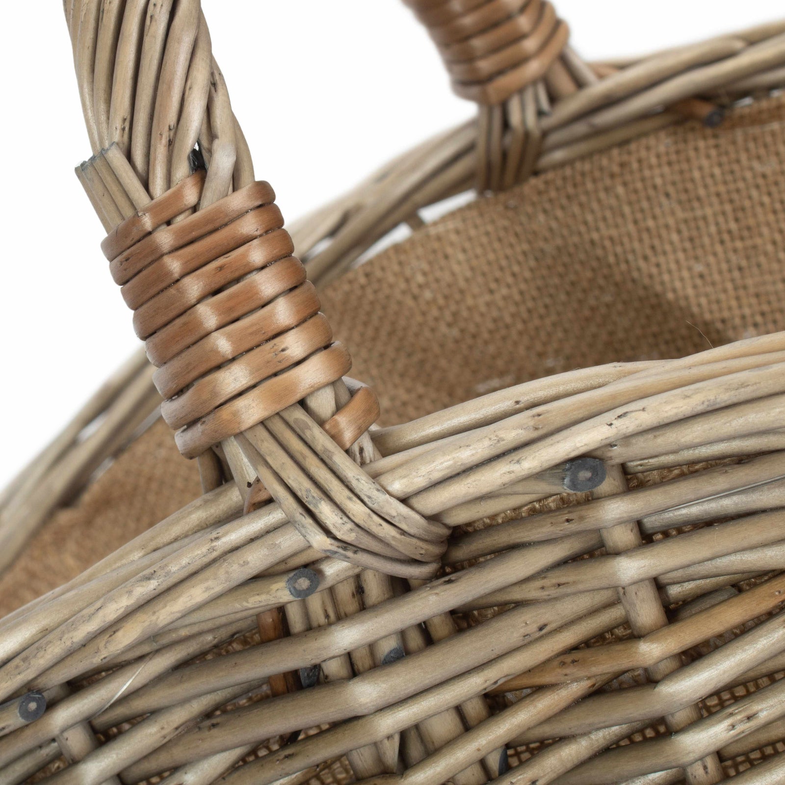 Wicker Antique Wash Harvesting Trug Baskets | Large