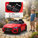 Kids Electric Car Licensed Mercedes Amg, 12v Ride On Car | Red