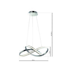 Cappio Chrome Led Pendant Lamp 36w(130w) Stunning Designer Hanging Ceiling Light With Elegant Chrome Curves