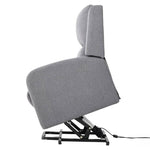 Living and Home Massage Recliner Chair With Heat – Push-back Single Sofa, 8-point Vibration, 5 Modes & Timer, Grey Linen