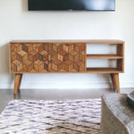 Solid Wood Cubana Media Unit