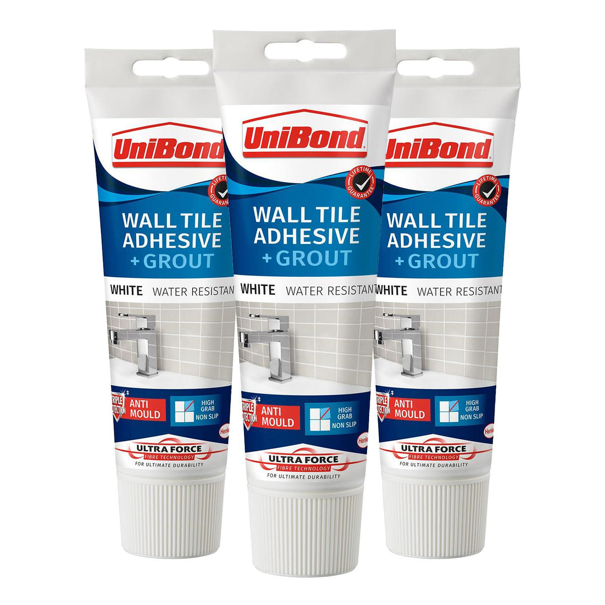 Anti Mould 2 In 1 Wall Tile Adhesive & grout For Easy Tiling 300g | Set of 3