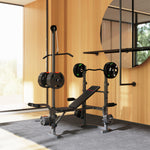 Multi-exercise Incline Or Flat Weight Bench W/ Bench Rack