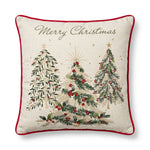 Woven Christmas Trees Cushion With Cover, 45x45cm