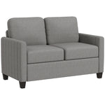 Modern 2 Seater Sofa With Spring Cushion, Back Pillow | Dove Gray