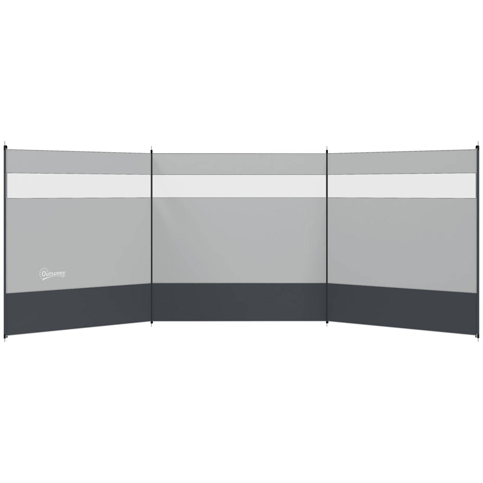 4 Pole Camping Windbreaks With Clear Windows And Carry Bag | Gray