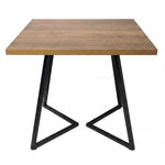 Dining Table Square Dining Table 80cm 25mm Metal Frame Mdf Walnut | Brown