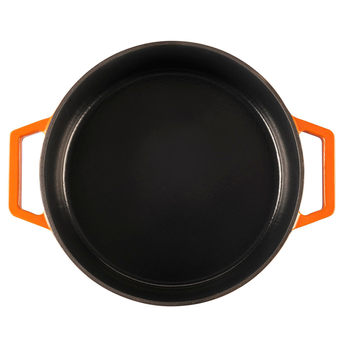 Cast Iron Casserole Dish 28cm Oven Proof Pan & Lid | 28cm | Orange
