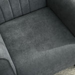 Armchair Upholstered Modern Accent Chair With Wood Legs | One Size | Gray