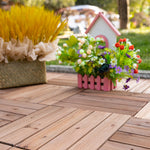 27 Pcs Black Wooden Deck Tiles 30x30 Cm For Patio/deck | Brown