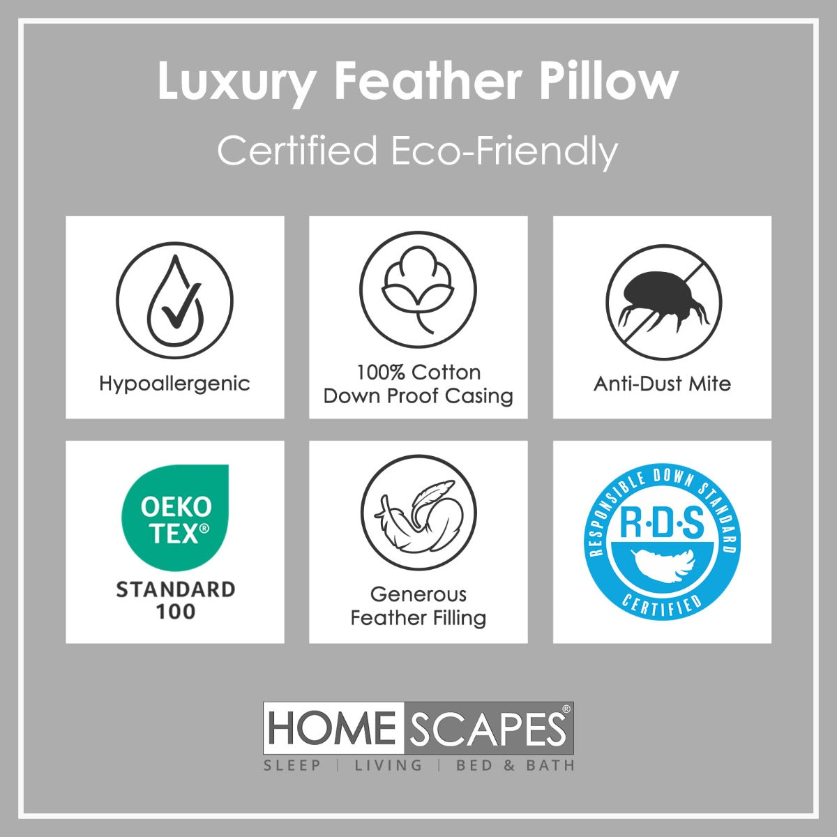 Duck Feather Pillow X 4