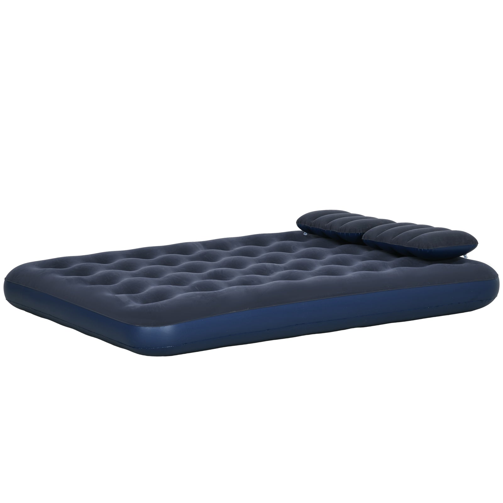 King Size Air Bed With 2 Pillows | Blue