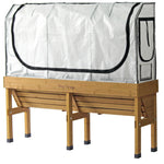 Medium Wall Hugger Greenhouse Frame & Multi-cover Set | White