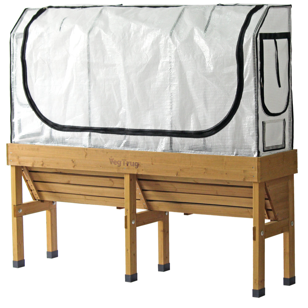 Medium Wall Hugger Greenhouse Frame & Multi-cover Set | White