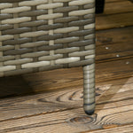 3 Pieces Rattan Bistro Set W/ Adjustable Backrest | Dark Gray