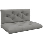 2 Seater Seat Cushions Water Repellent With Back Cushion | Light Slate Gray