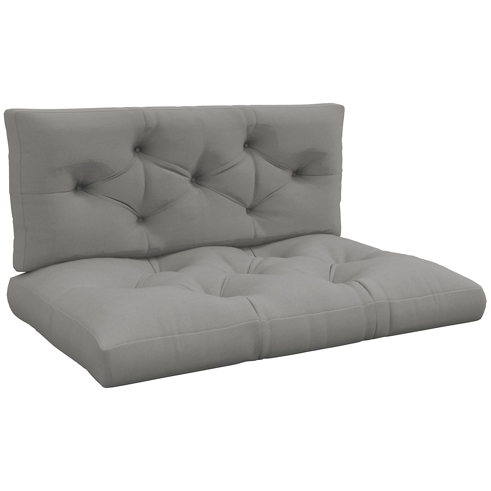 2 Seater Seat Cushions Water Repellent With Back Cushion | Light Slate Gray