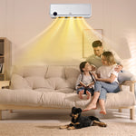 1000w/2000w Wall Downflow Heater 10-49 Degree Temperature | One Size | Multi Colour