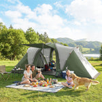 Family Camping Tent 3000mm Waterproof 8-12 Person | Green