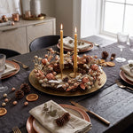 HOMESCAPES Champagne Pinecone & Apple Christmas Wreath