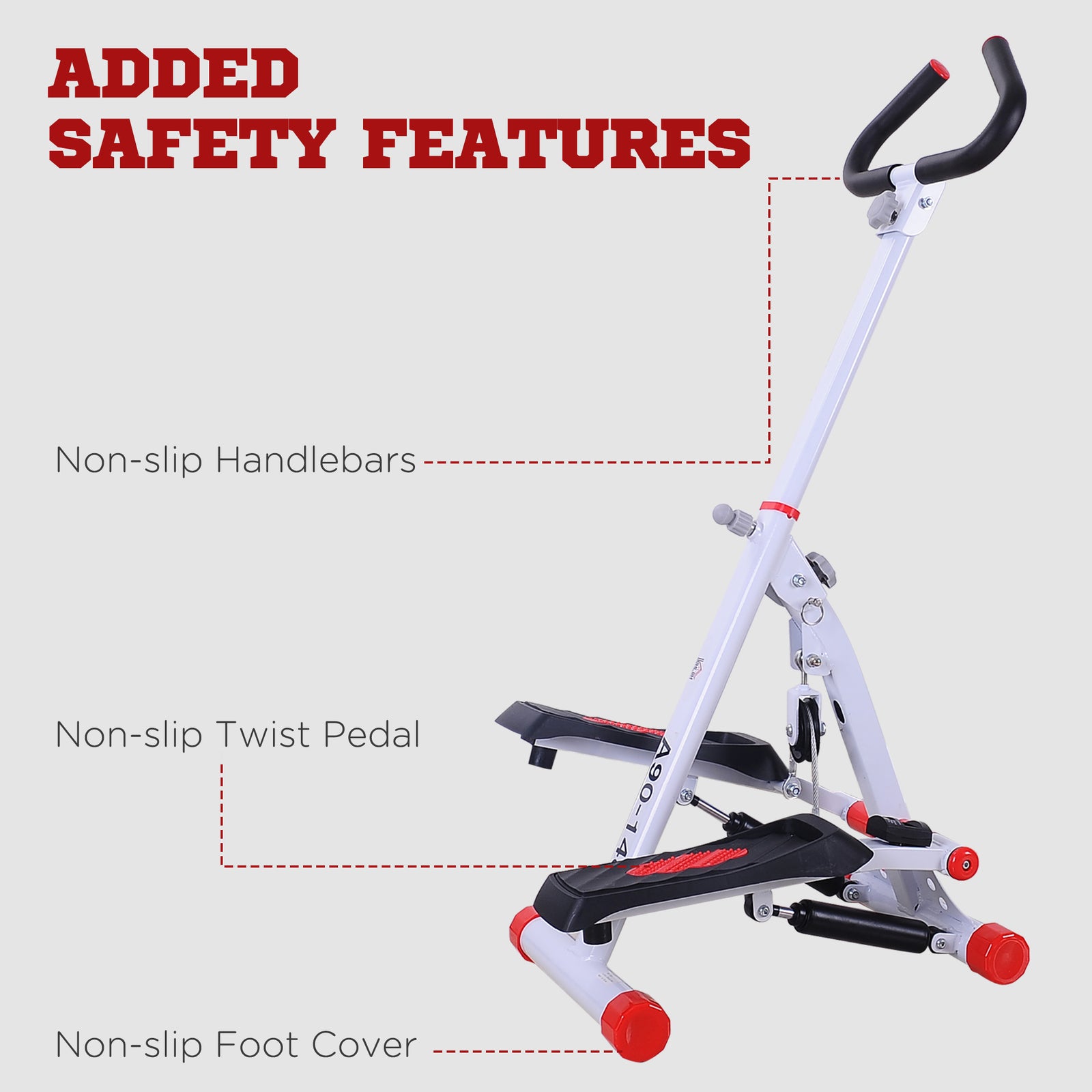 Foldable Step Machine Height Adjustable Stepper | Red