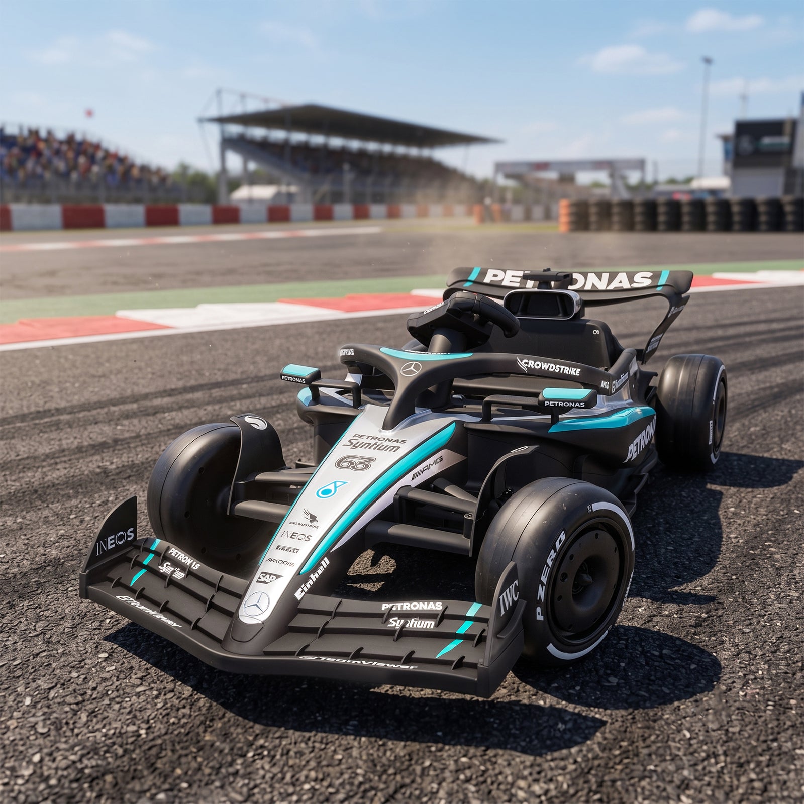AIYAPLAY Licensed Mercedes-amg Petronas F1 Electric Go Kart For Kids 3-5