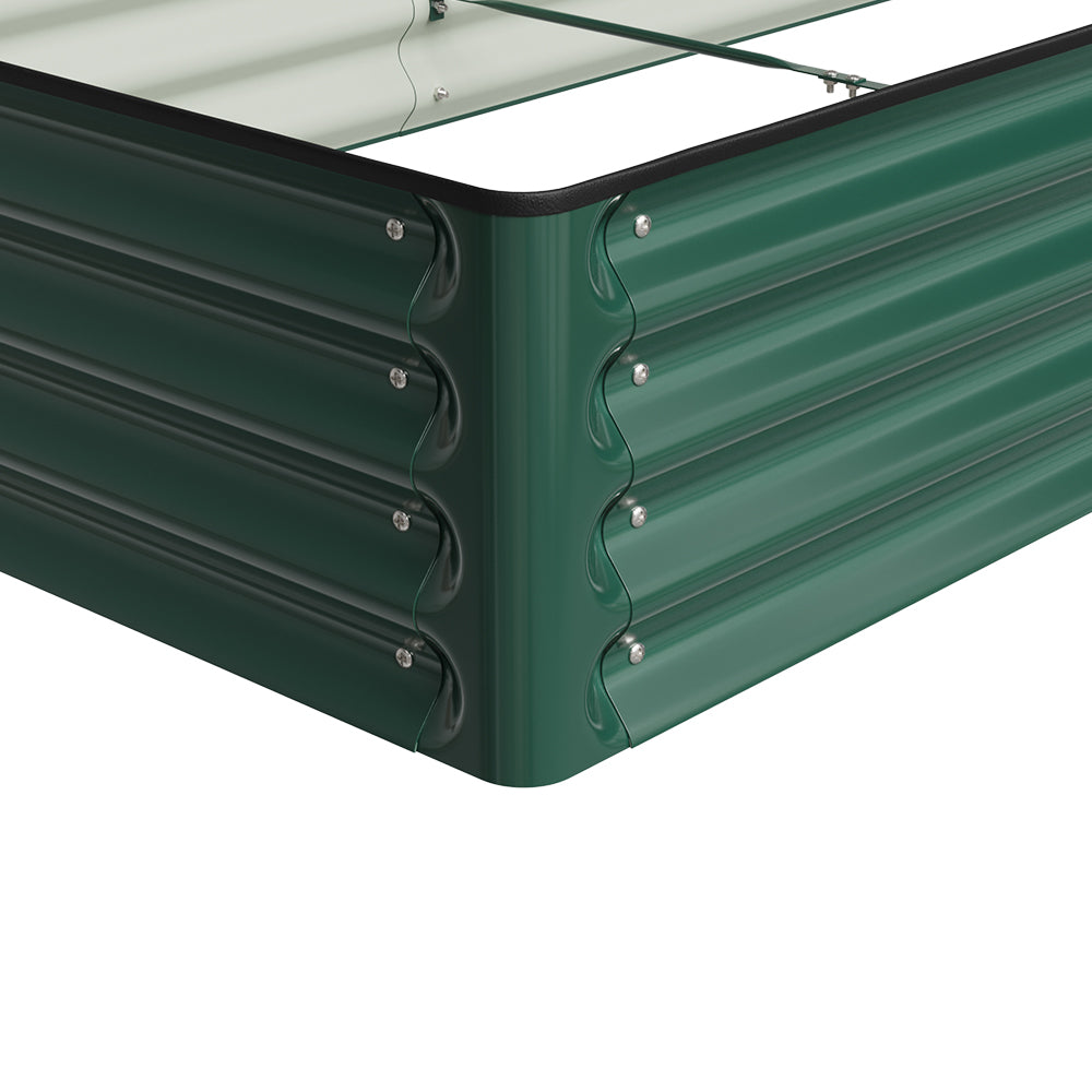 Rectangular Galvanized Steel Raised Garden Bed | Large