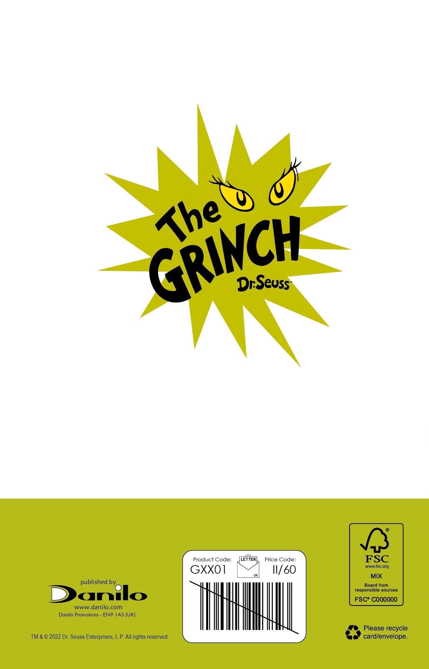 The Grinch Christmas Card Official Product